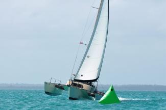 SCRIMSHAW, a James W. Brown Searunner 31 trimaran. Photo: Will Heyer.