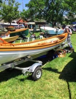 ELIZABETH on display at the WoodenBoat Show in Mystic, CT.