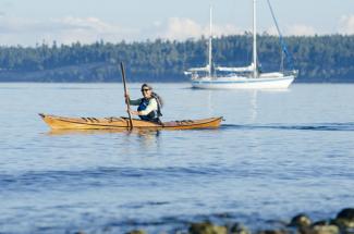 Selkie wooden kayak.