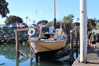 Launching ASTROPHEL after haulout.