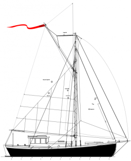 Kahuna Nui 37' pilothouse cruising sailboat for wood/epoxy construction