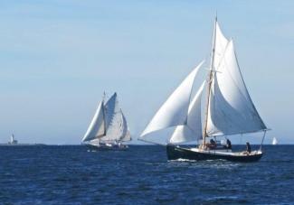 KATIE & GINNY, a Blue Moon keel cutter.