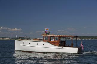 LATITUDE, Blanchard, 32-foot cabin cruiser.