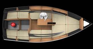 Top view of 600 Lion Yacht.