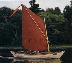 Stickleback Dory (Amberjack) sailing
