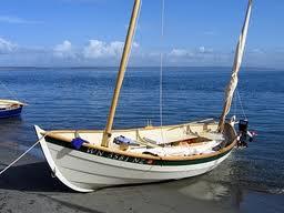 19' 6" Caledonia Yawl on beach