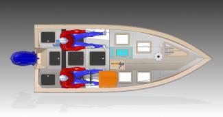 4.5m bass boat top view