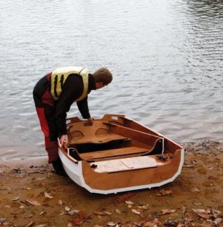 The bow section nests neatly inside the hull.