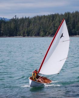 The PT 11 nesting dinghy, from Port Townsend Watercraft,  rows and sails very well
