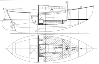 Alden 21' Double-Ender profile and overhead