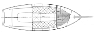 Zimmer 21' Gaff Sloop overhead