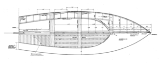 Fox 16' Sloop LIVELY overhead