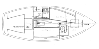 22' 11" Yawl BLUE MOON profile