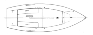 19' 6"  Centerboard Sloop, TRITON  profile