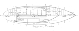 23' Double Ended Sloop overhead