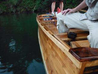 BESS Boat: Walnut transom and Koa knee