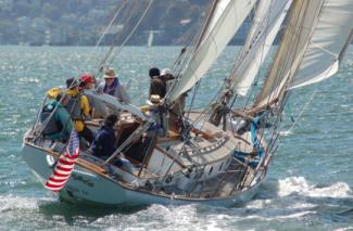 SCORPIO during the 2008 Great Schooner Race. Photo: Latitude / Andy © 2014 Latitude 38 Publishing, LLC