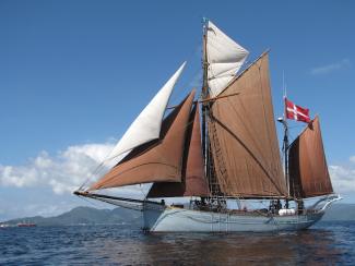 YUKON, Danish hajkutter. (Photo by E.A. Lassen) 