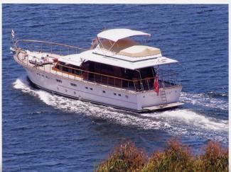 SILVER CLOUD II, 65' Halvorsen motor cruiser.