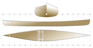 Line Drawing - Solo Quick - Canoe Plans