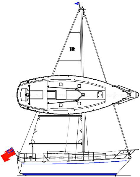 Sapphire 27 Sail and Deck Plan