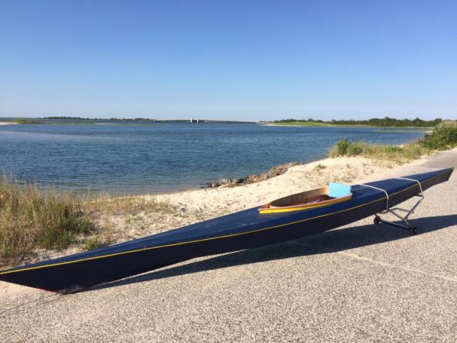 BLUE BUNNY is a modified Ross Miller Egret kayak.