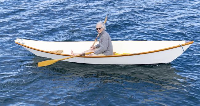 relaunched 1987 gloucester light dory on salish sea