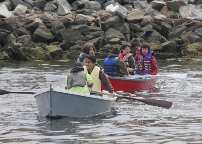 Two modified Bevin's skiffs were built and launched by GreenFleet.