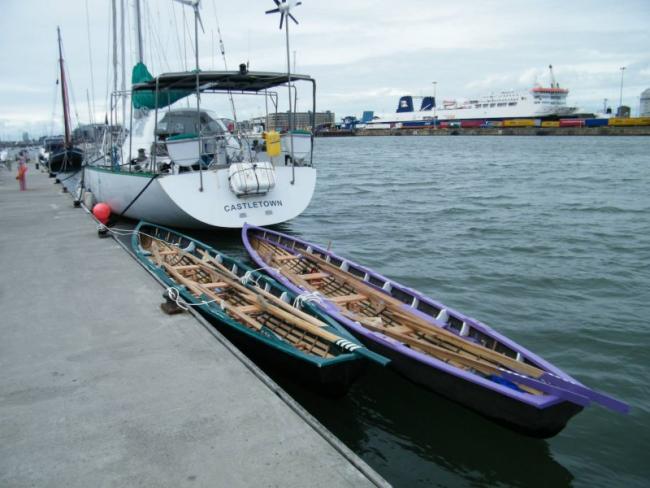 West Coast of Ireland Racing Naomhógs New to Dublin City.