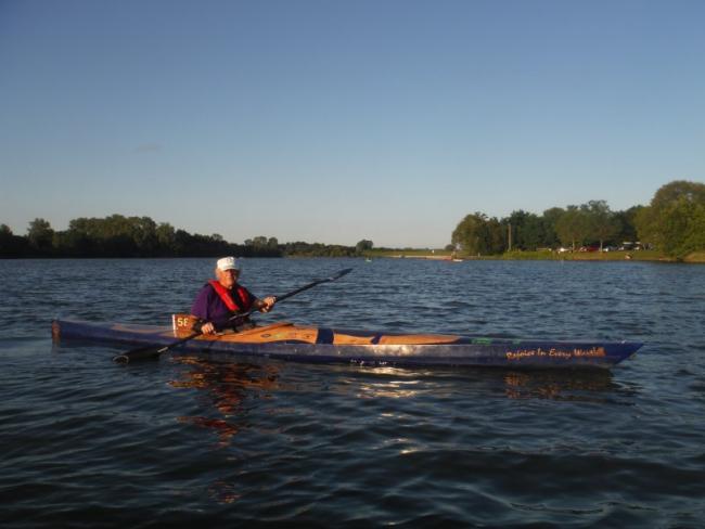 Kayak race boat West River 180.