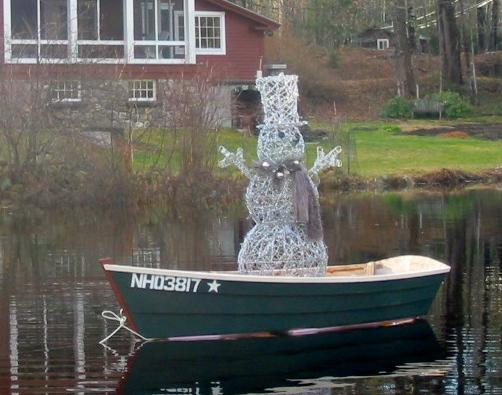 Frosty pilots CHOCORUA around the mill pond