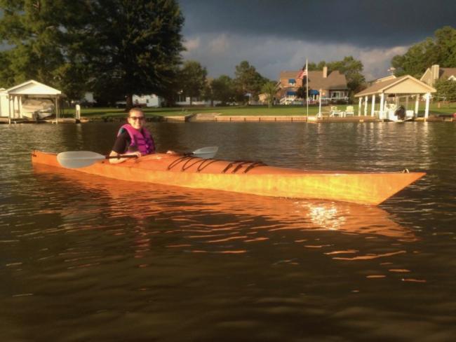 Twinkle a Chesapeake 17 Sea Kayak.