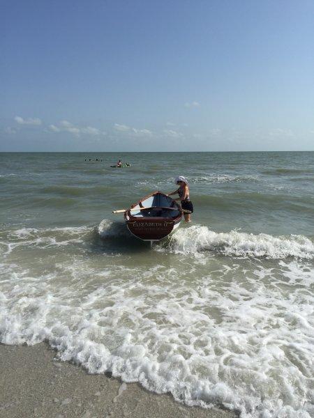 Chaisson Dory wooden rowboat