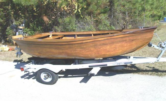 Dinghy on trailer.