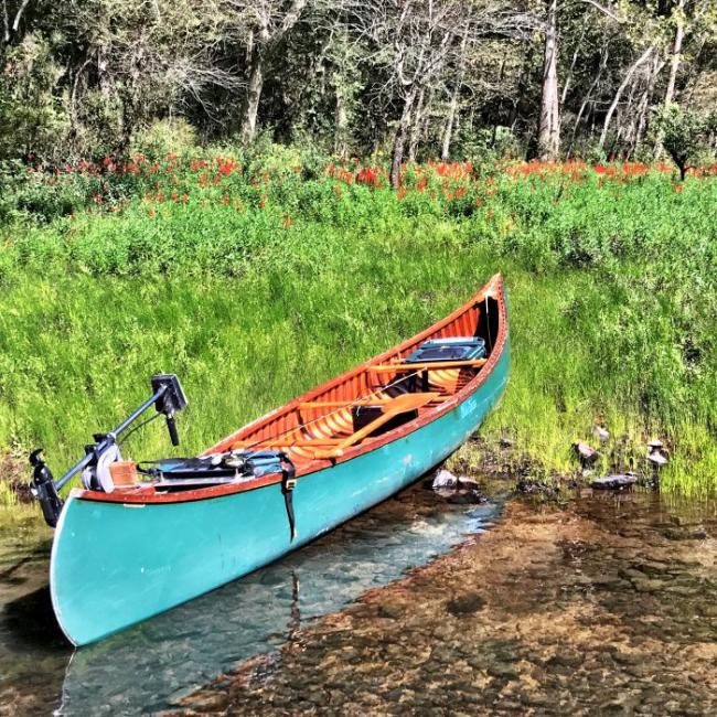 Old Town Guide Wood & Canvas Canoe