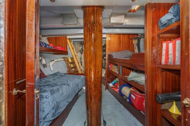1938 Vintage Norwegian Double Ended Ketch, view inside