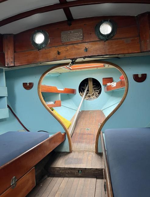 1962 Herreshoff H28 ketch, view inside