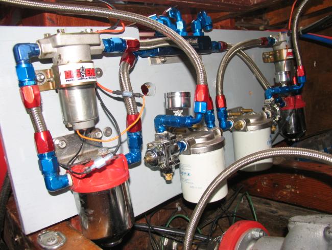 1963 Chris-Craft Futura 33', view of system controls, wires and lines