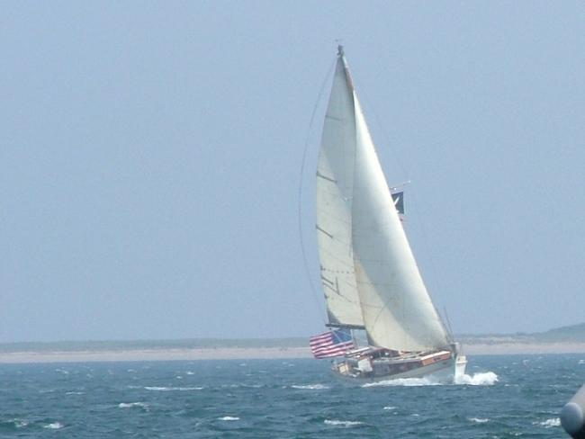 Eldridge-McInnis Magellan 35, undersail