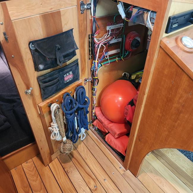 2013 PACIFIC COAST FISHING DORY, supplies and electronics and wires