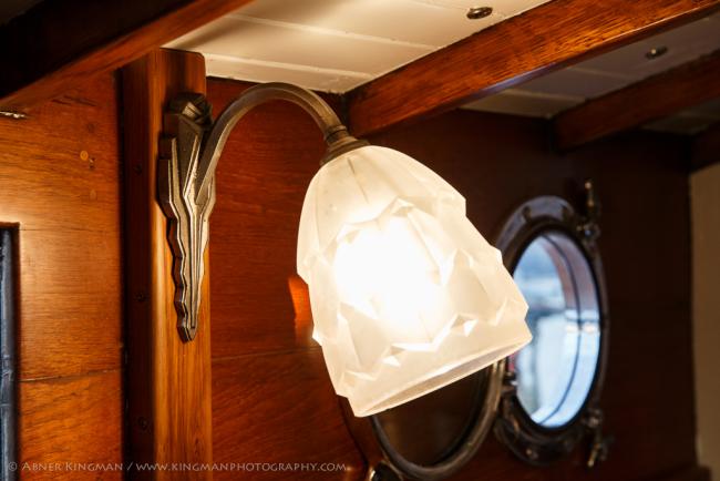 1929 Stephens Cruiser, light on sconce