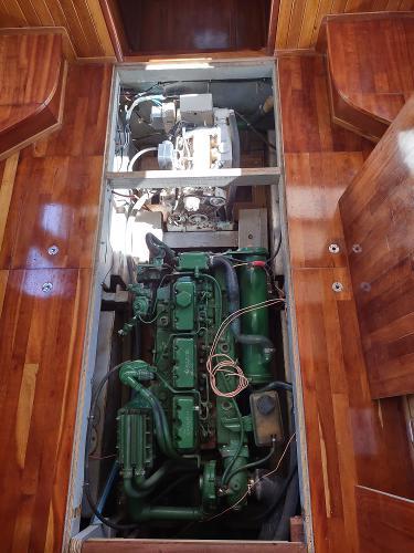 40' Lobster  Boat Custom Trawler, engine view