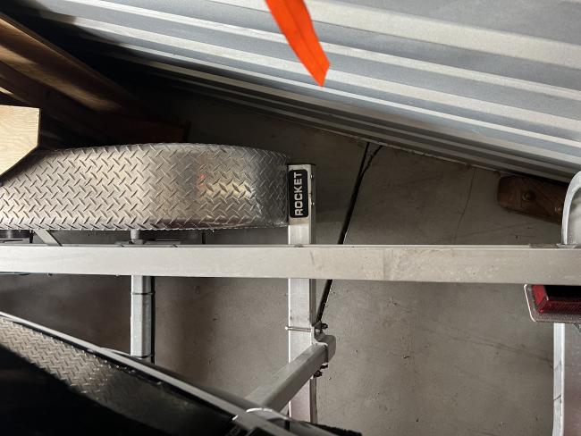 24' Peter van Dine Tancook Whaler, upclose view of trailer