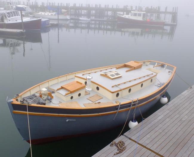 33' English style Gaff Cutter, docked port side