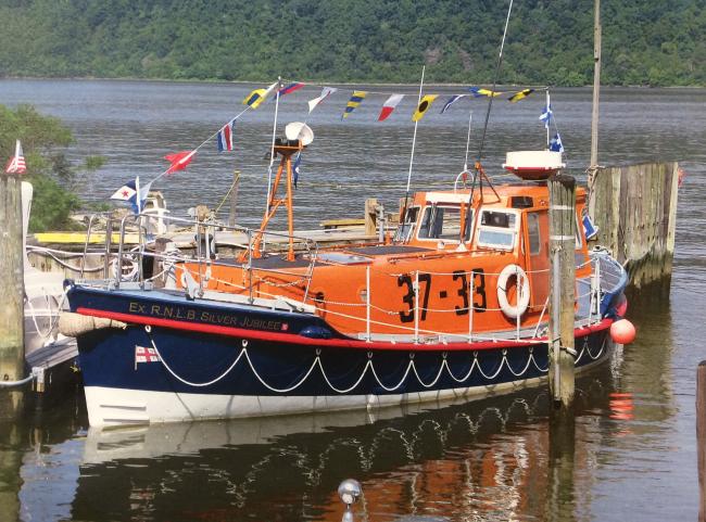 Ex-RNLI Silver Jubilee Lifeboat from UK, A YYC Docked