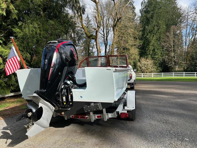 Albury Brothers Runabout, docked starboard side view