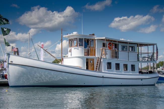 America - port side in water