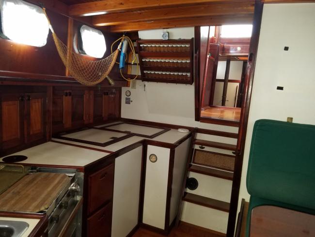 48' William Hand Ketch-Rigged Motorsailer (1989), galley