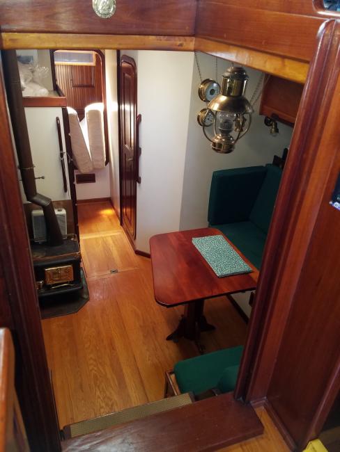 48' William Hand Ketch-Rigged Motorsailer (1989), view of stove room