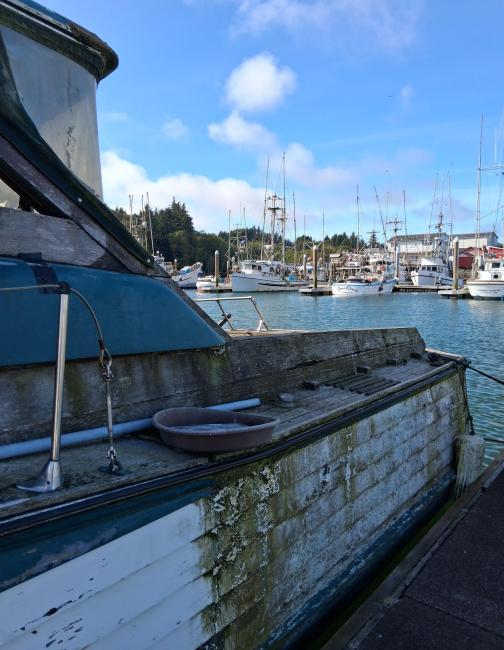Chris Craft Sea Skiff 42', docked port side view